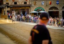150ª Giostra del Saracino, le foto della simulazione di gara